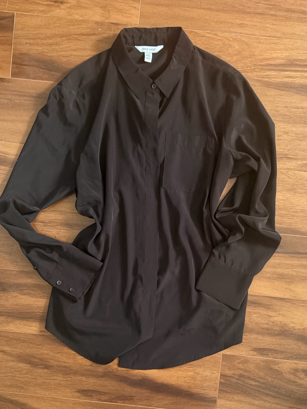 Nine West Black Women's Button-Down Blouse